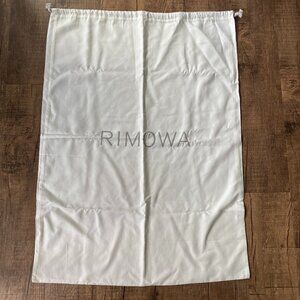 White Rimowa Luggage Dust Bag 26"L x 35"W with Drawstring Cord